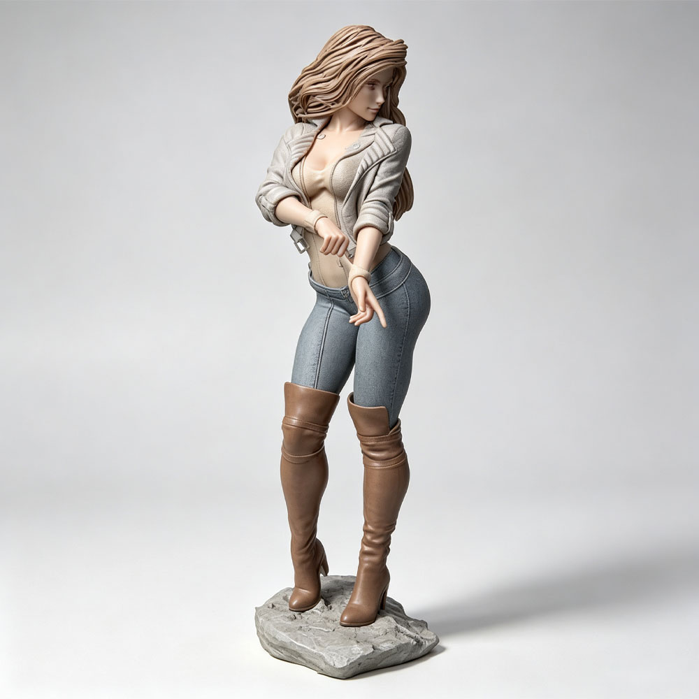 3D Printing App - 1/24 Realistic fashionable female character, miniature