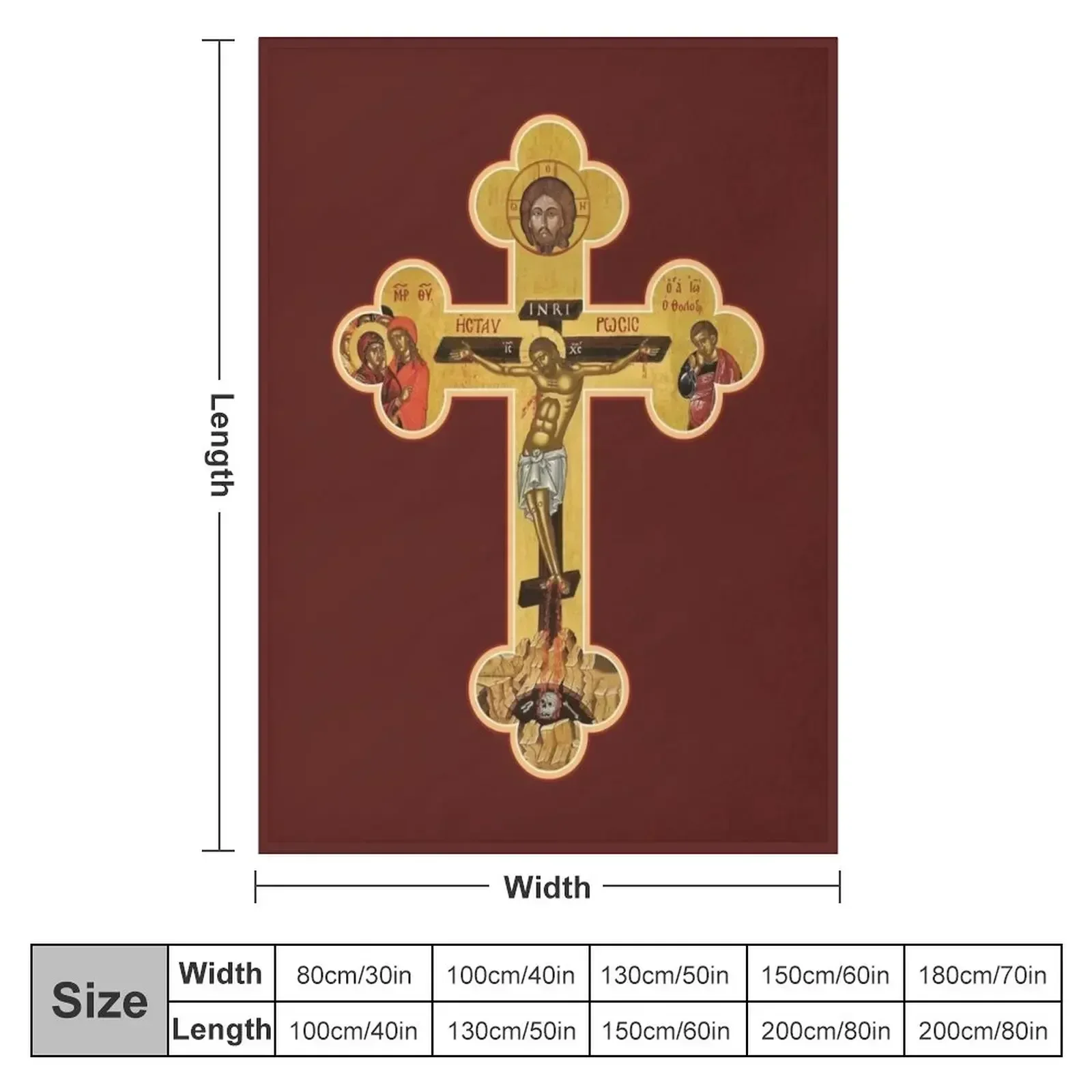 Orthodox Cross Icon Throw Blan - 3D Printing Icon 评论和价格
