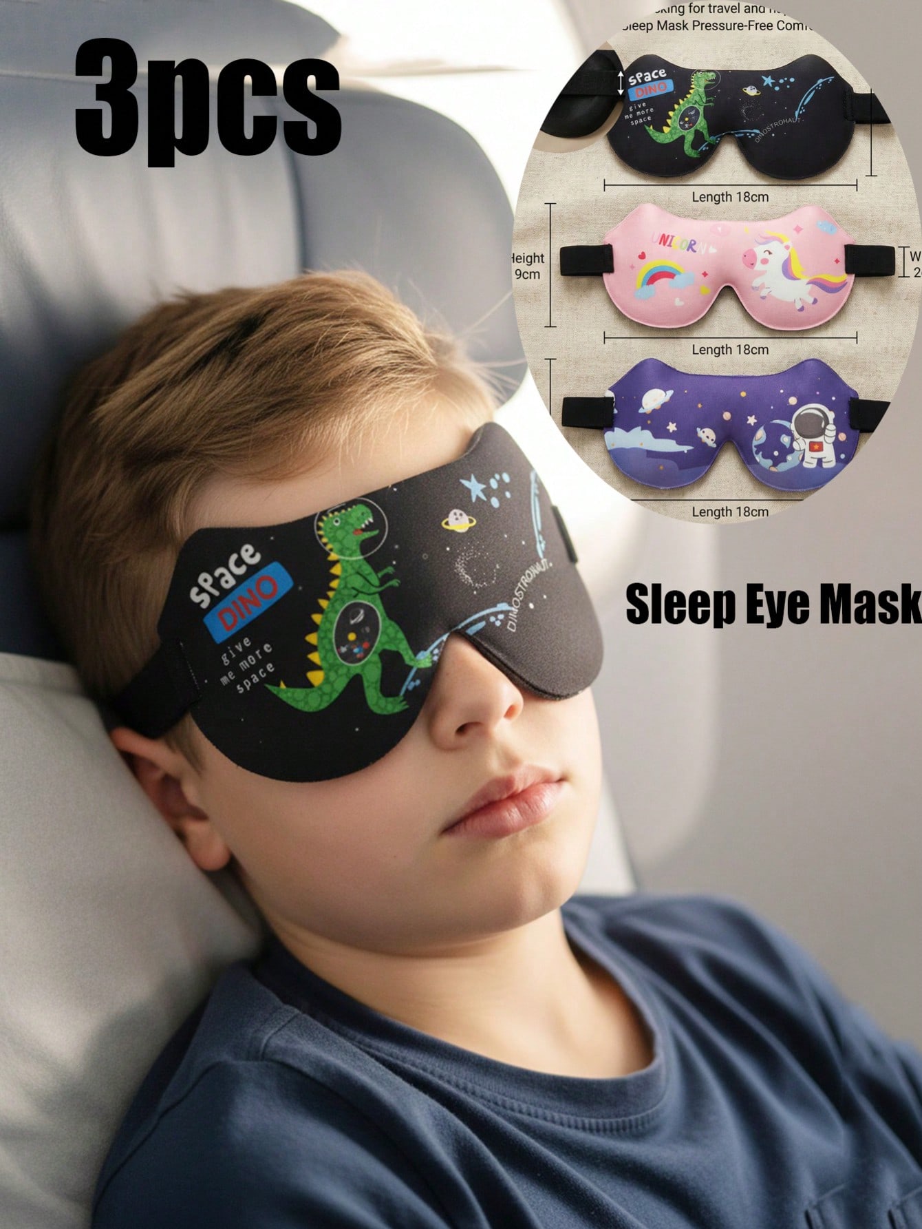 3Pcs Kids Adults 3D Stereo Sle - 3D Printing Mask 评论和价格