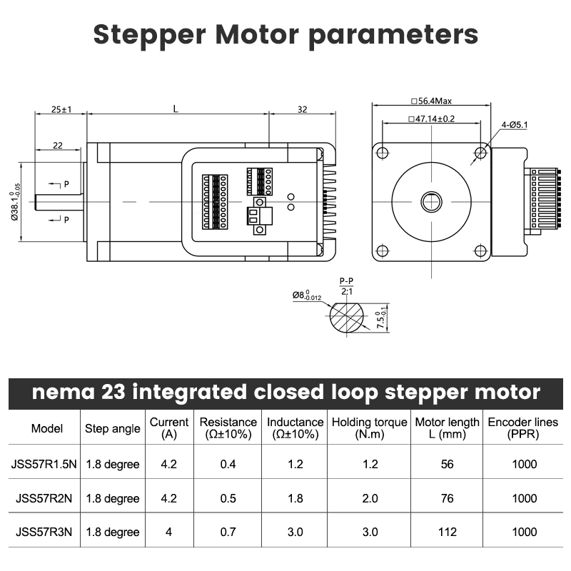 2 Phase RS485 Nema 23 Integrat - Stepper Motor 评论和价格