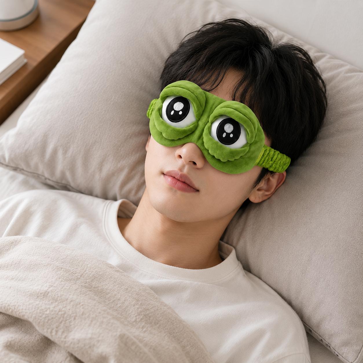 Sleep Eye Mask 3D Cute Frog Fu - 3D Printing Mask 评论和价格