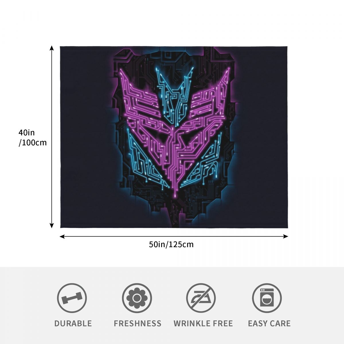 Decept-Iconic II Throw Blanket - 3D Printing Icon 评论和价格